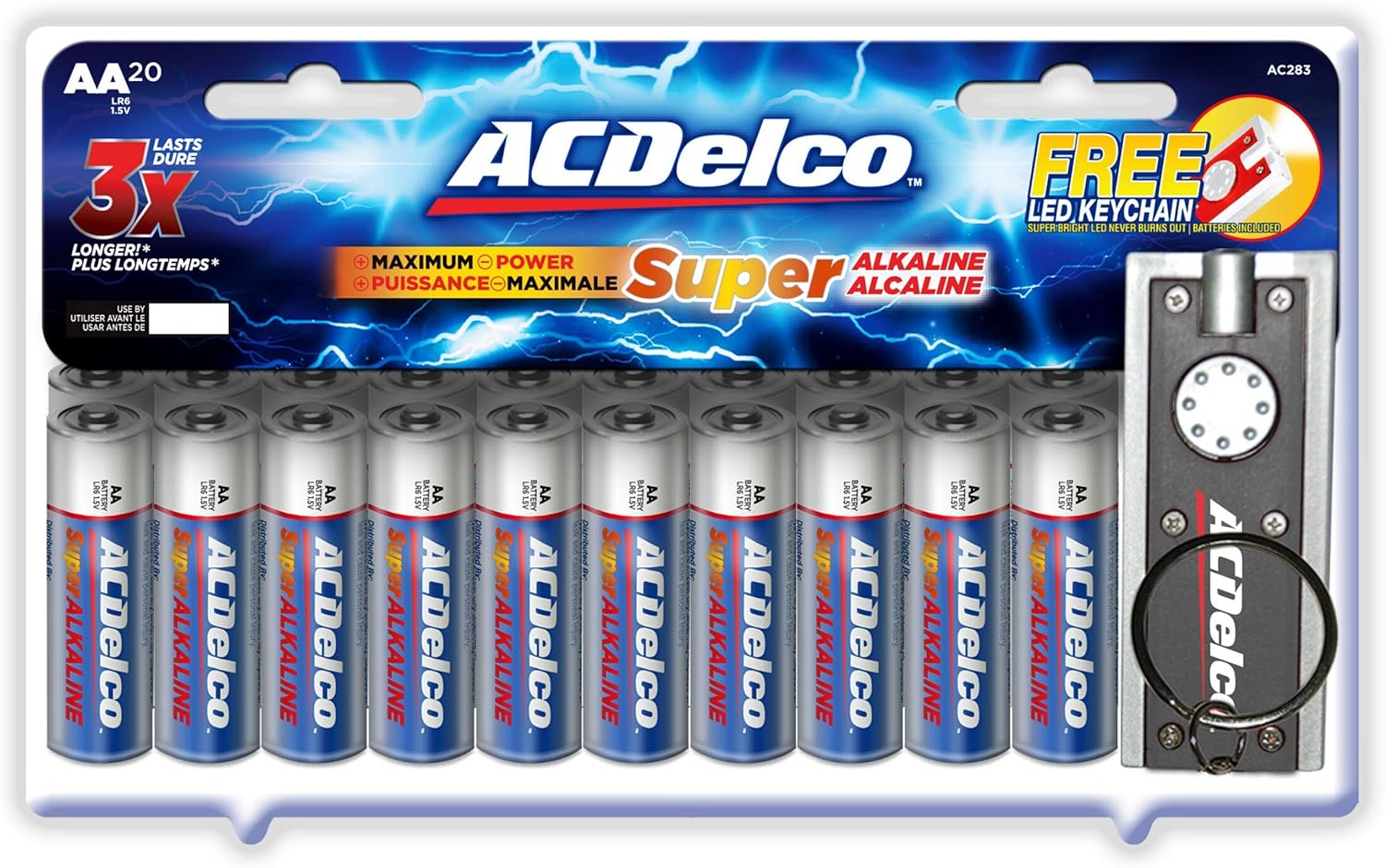 ACDelco 40-Count AA Batteries, Maximum Power Super Alkaline Battery: Electronics