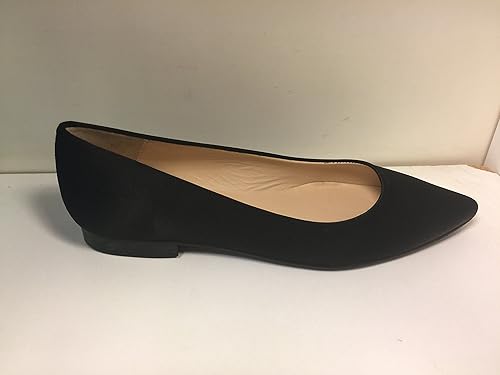 black satin flat shoes