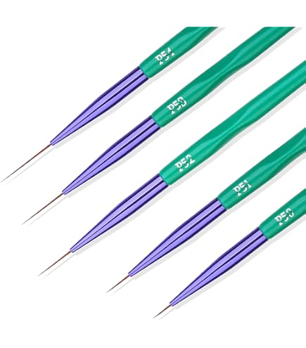 Juego De 11 Pinceles De Pintura Para Detalles Finos, Pincel De Pintura En Miniatura Para Acuarela, óleo, Acrílico, Cara, Uñas, Modelo A Escala, Dibujo De Líneas De Pintura (00000#-7#) Azul Oscuro XZHY