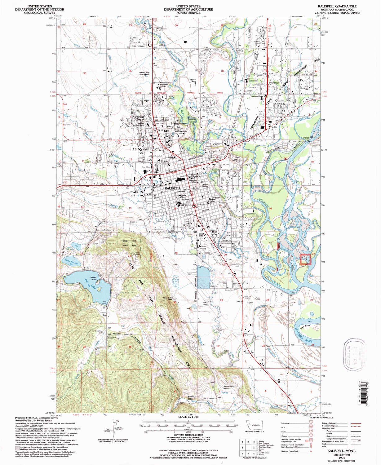 Kalispell City Map