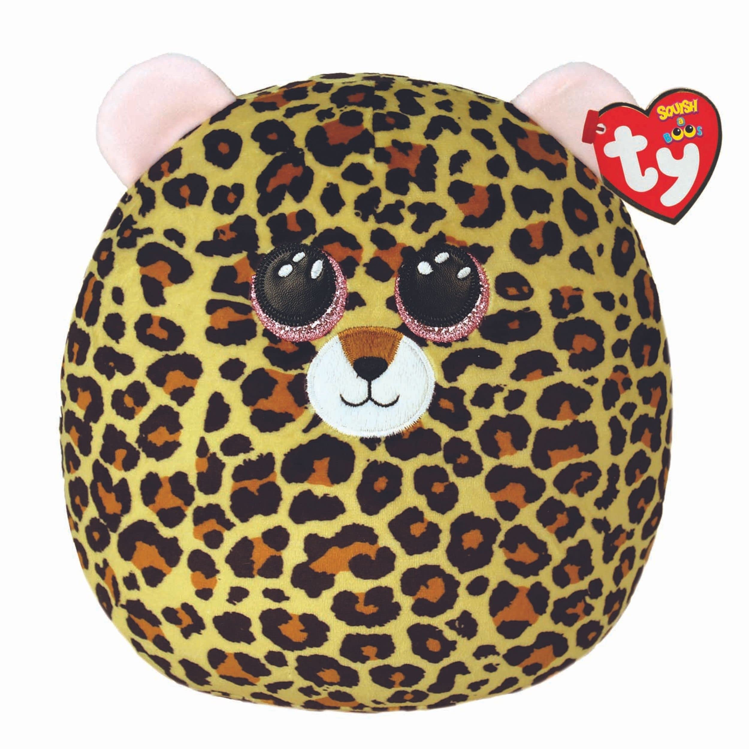TY Livvie Leopard Squish a Boos 10" | Beanie Baby Soft Plush Toy | Collectible Cuddly Stuffed Teddy