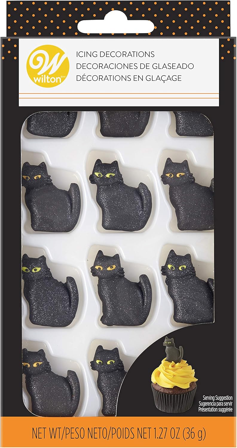 Food Items Black CAT Royal Icing Decor