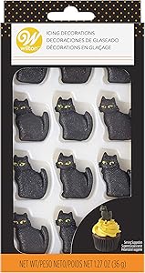 Food Items Black CAT Royal Icing Decor
