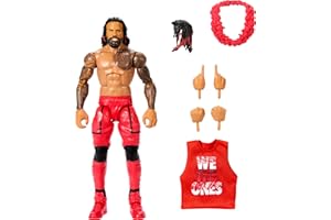 MATTEL WWE Elite Action Figure & Accessories, 6-inch Collectible Jimmy USO with Articulation, Life-Like Look & Swappable Hands​