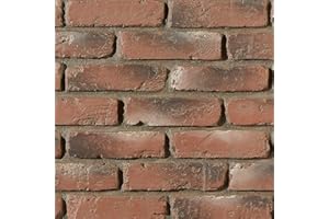AZ Faux High-Density Polyurethane Faux Brick Wall Textured Panels for Interior and Exterior Decor | Faux Brick Paneling | Old Medford Brick | 8" L x 8" H | Sample Size | Historic Brick