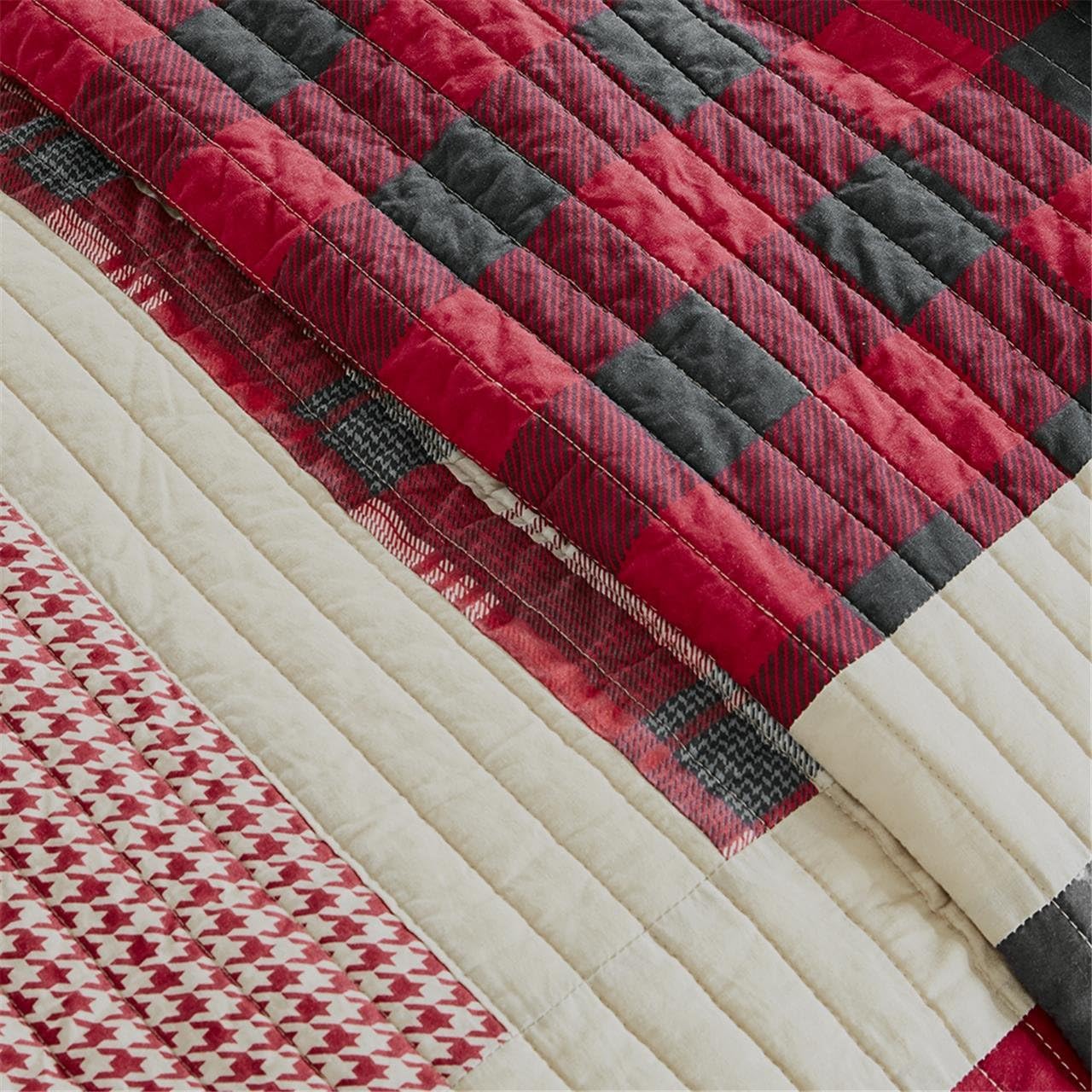 Woolrich Huntington Quilt Mini Set Full/Queen (92"x96"), Plaid Red
