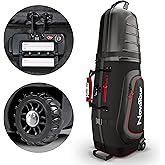 NovaTour Golf Travel Bag for Airlines: Hard Case Top, Waterproof Zippers, 1680D Oxford Fabric, Built-in TSA Lock, Oversized Tank Wheels, Lightweight – Maximum Club Protection