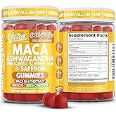 Clean Nutra Maca Root Gummies Ashwagandha Fenugreek Slippery Elm Saffron Hibiscus Beta Carotene Vitamin A for Women Macaroot Extract 60 Gummies Vegan Adaptogen Supplement Gummy Non GMO