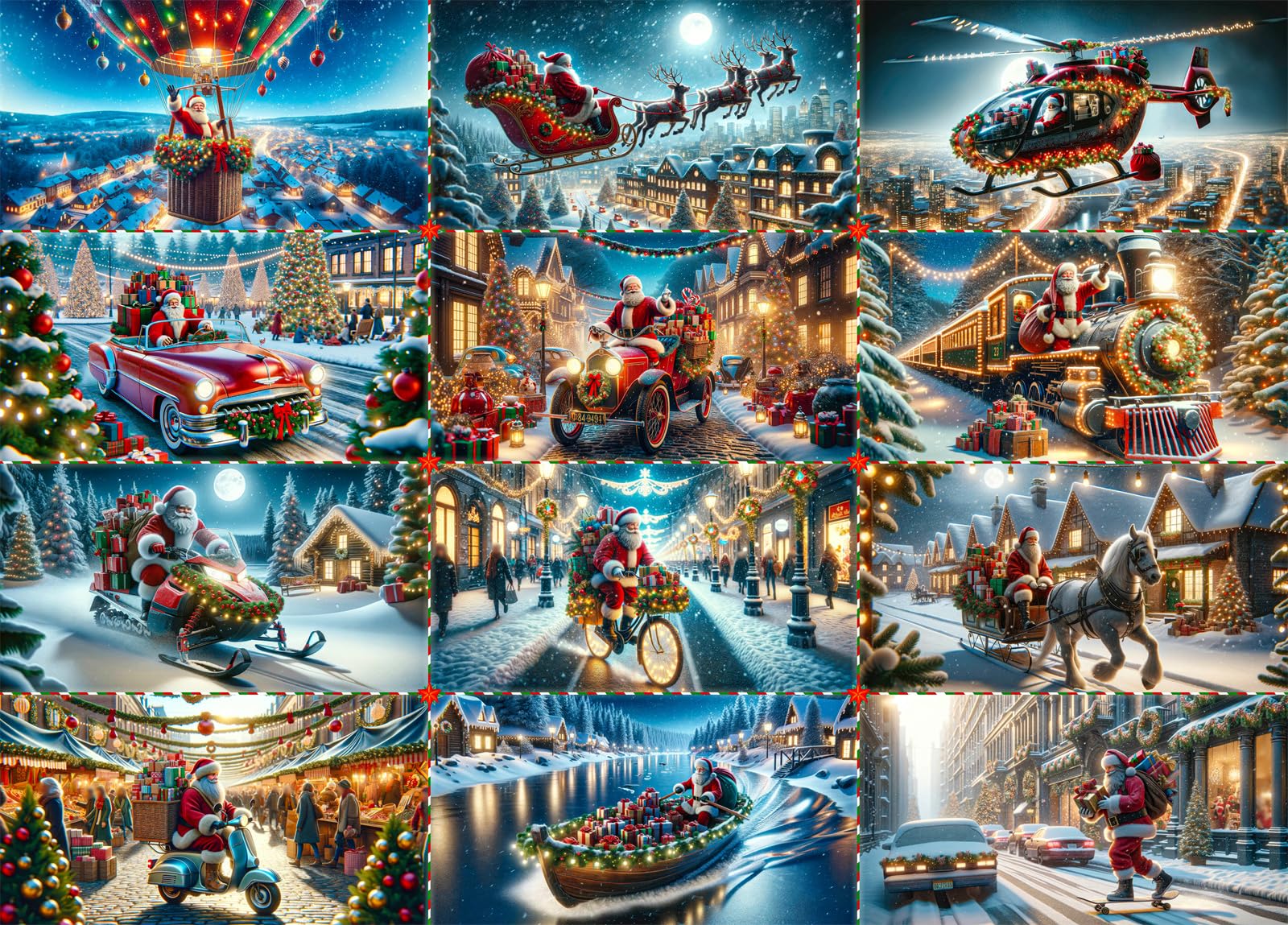 Busy Santa Claus Christmas Jigsaw Puzzles for Adults 1000 Christmas Jigsaws 1000 Pieces for Adults — image 1