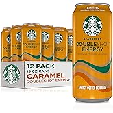Starbucks Doubleshot Energy Drink Coffee Beverage, Caramel, Iced Coffee, 15 fl oz Cans (12 Pack)