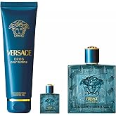 Versace Eros 3- Piece Gift Set for Men, (3.4 Oz Eau De Toilette Spray + 5.0 Oz Shower Gel + 0.16oz/5 Ml Eau De Toilette Spray)