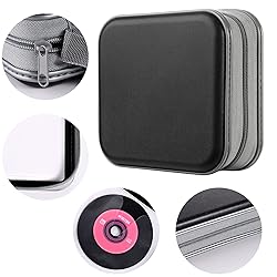 LIOVODE DVD Case, 48 Capacity CD Case Portable CD