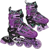 Roller Derby Falcon 2-in-1 Combo Quad and Inline Skates for Kids | 2-in-1 kids skates convert between quad and inline modes; adjustable sizing helps accommodate growing feet.
