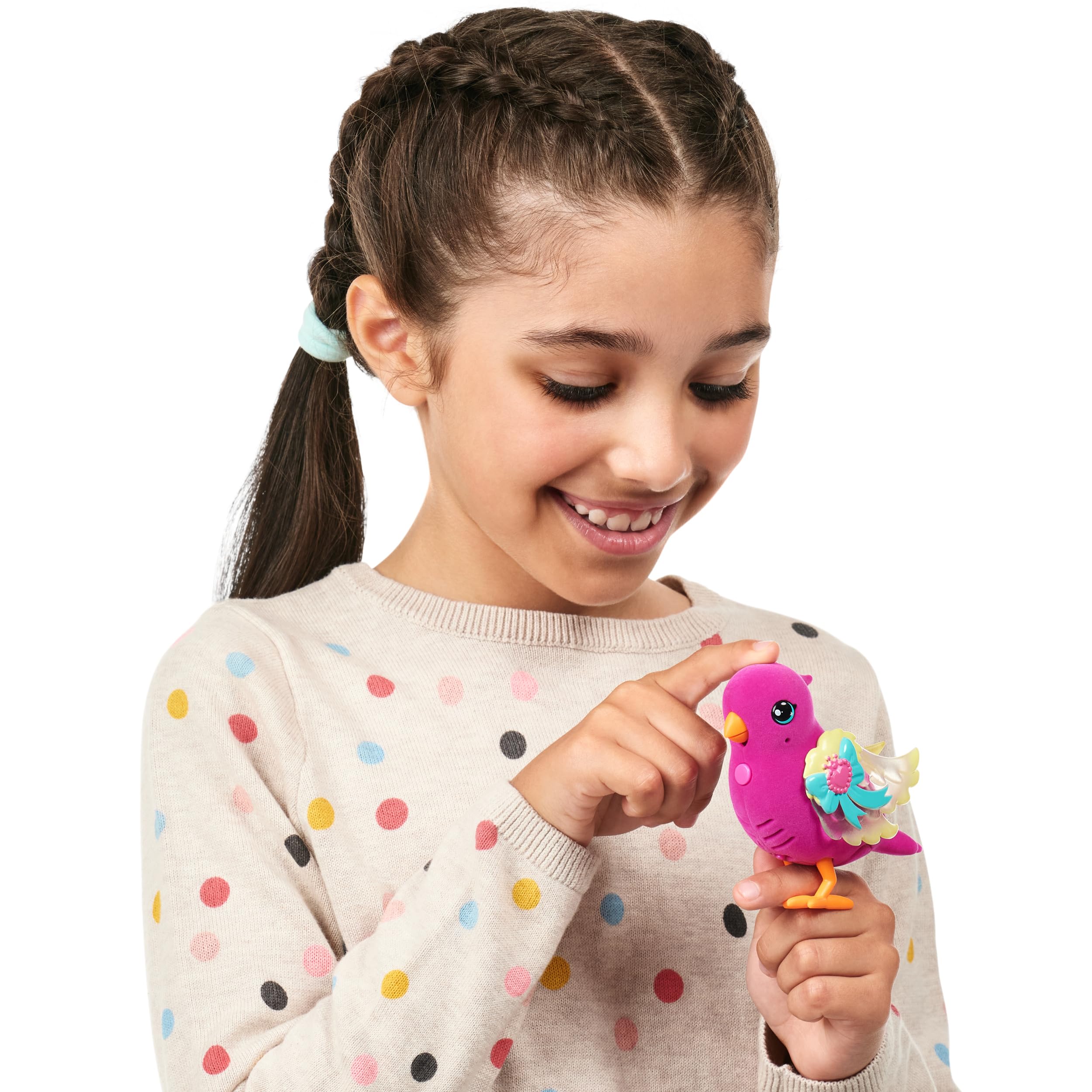 Little Live Pets Lil' Bird & Bird Cage: Tiara Twinkles, New Light Up Wings with 20 + Sounds, and Reacts to Touch