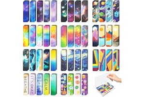 96 Pieces Unique Sensory Stickers for Anxiety Relief - Sensory Strips with Storage Box - 2 Textured Surface Fidget Strips for