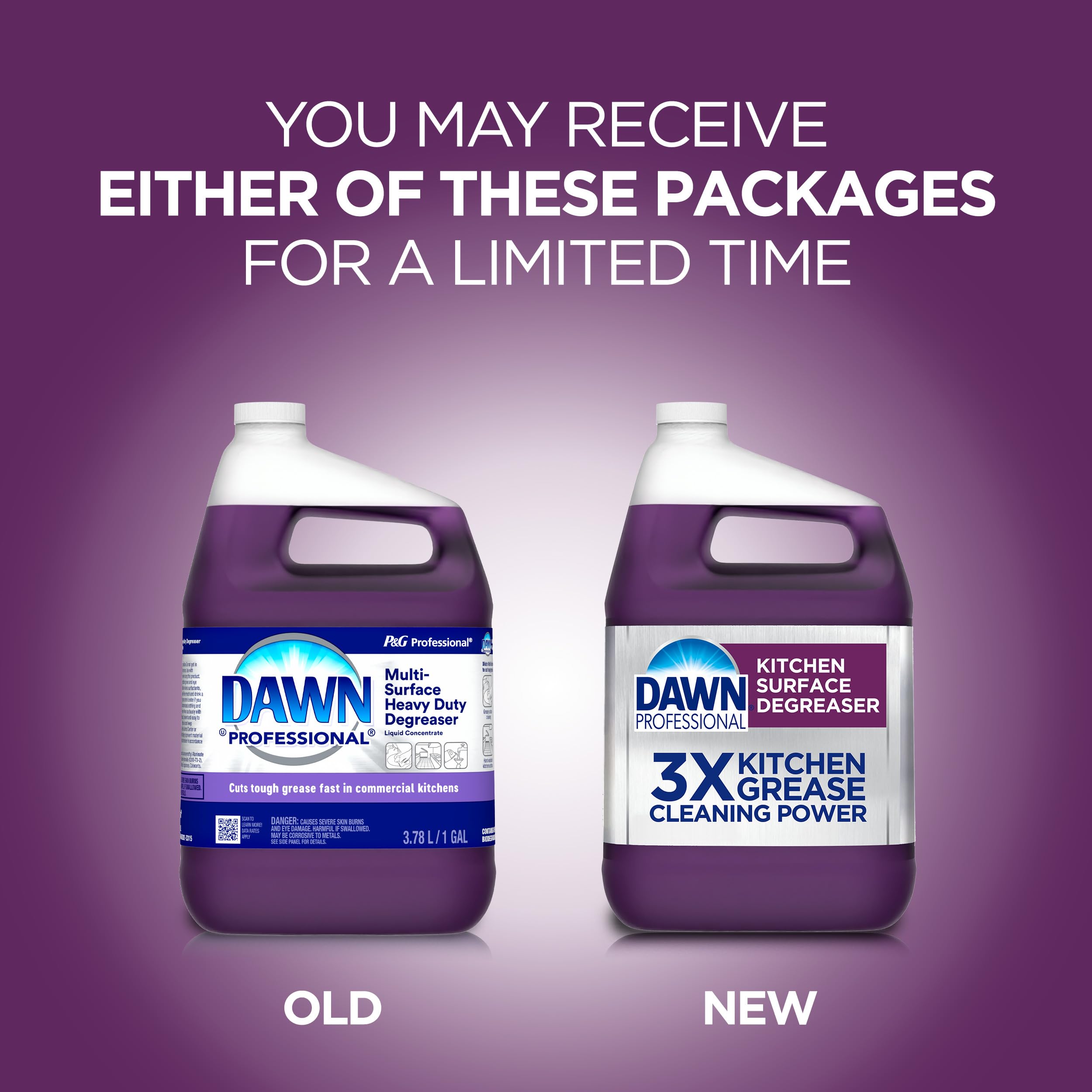 P&G Professional DAWN Kitchen Surface Degreaser - 1 GAL (Case of 2) - For Removing Grease Found in Commercial Kitchens & Food Service (Packaging May Vary)