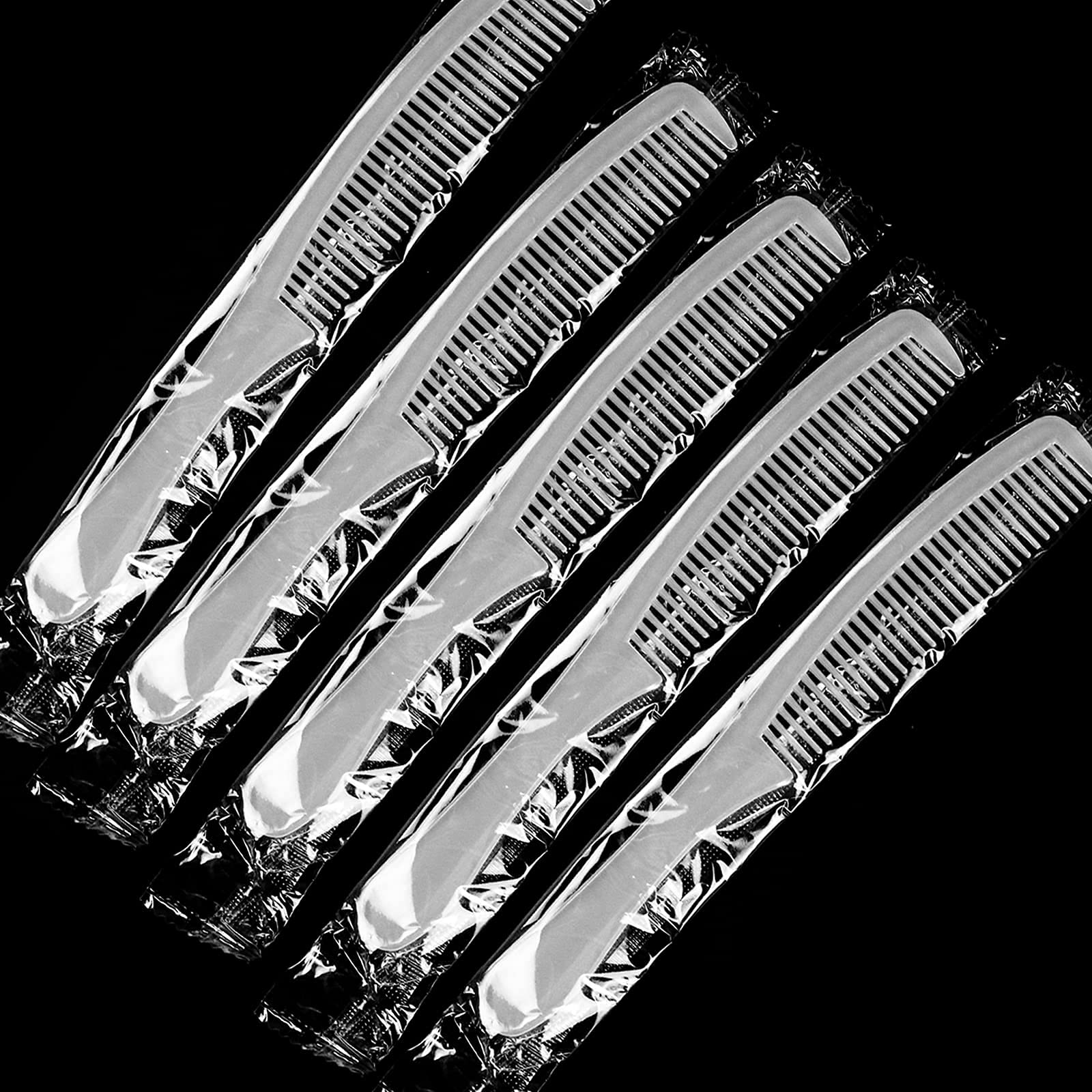 200 Pcs Combs Bulk Buy, Combs Individually Wrapped Disposable Combs Hair Unbreakable Plastic Combs for Hotel/homeless/air Bnb/shelter/nursing Home/charity Church