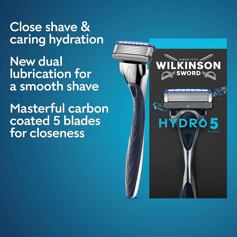 Recargas de navalha Hydro 5 masculinas, embalar 4 unidades