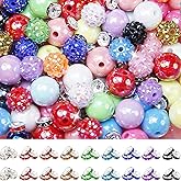 500 Pcs Beads for Pens Making, Rhinestone Rondelle Spacer Beads Rainbow Acrylic Focal Bead Crystal Round Sparkly Bead for Beadable Pens Keychain Bracelets Necklace DIY Craft Jewelry Making Supplies