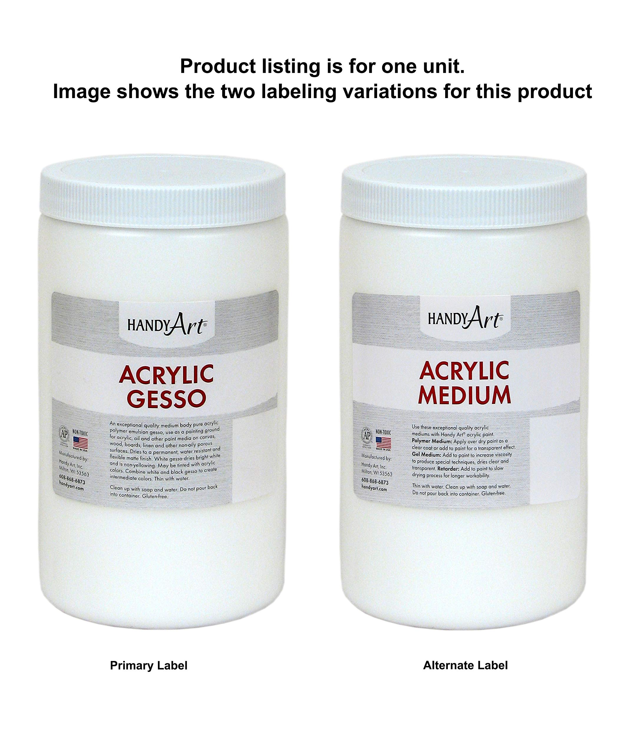 Handy Art Acrylic Gesso, 32 oz, White Medium 75176102773 eBay