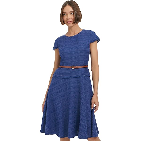 long fit and flare dress for women Senza Tempo Fashion Carmel Dress - Black main image 0