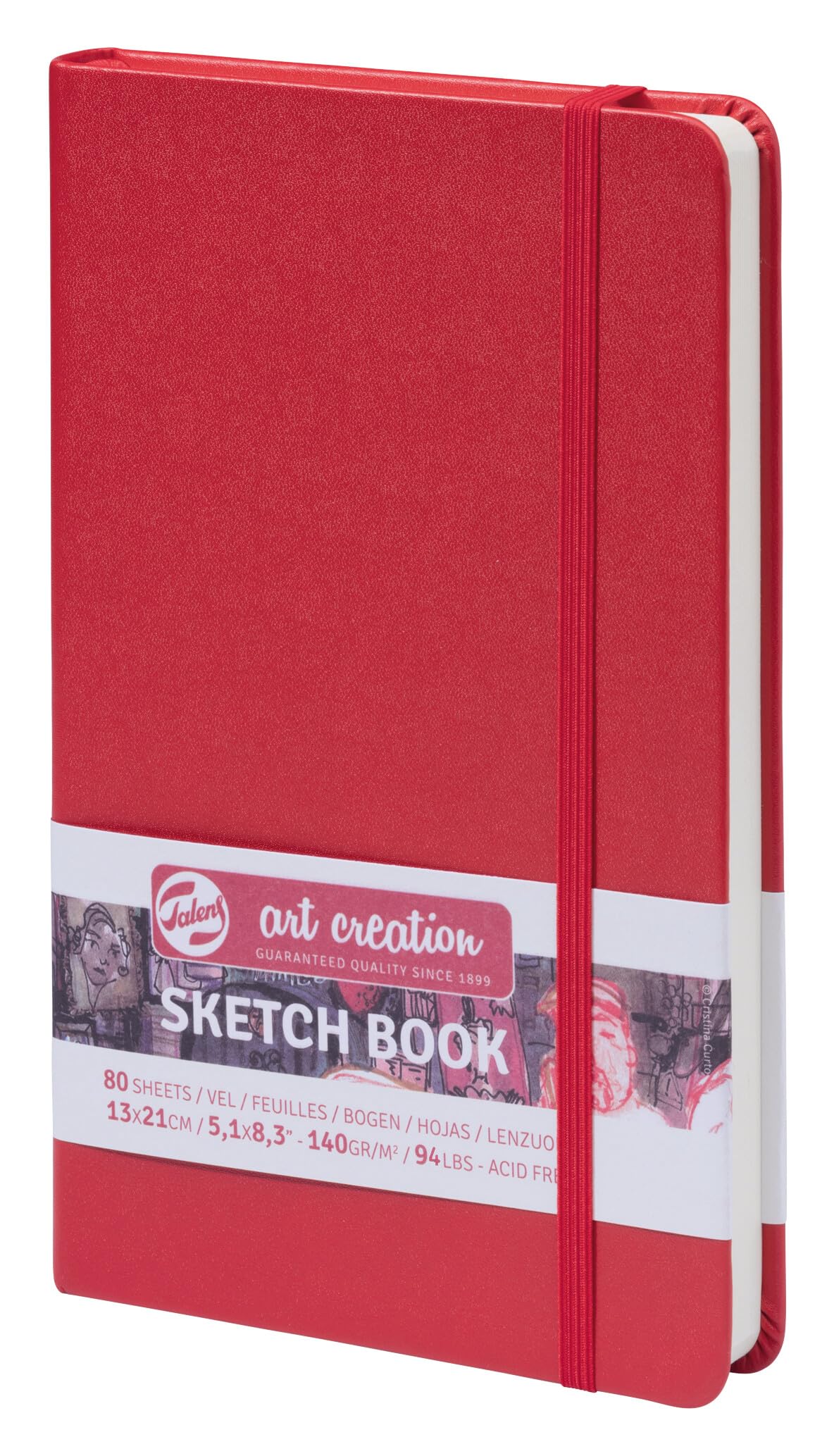 Talens Art Creation Sketchbook 80 Sheets, 13 cm x 21 cm, Red