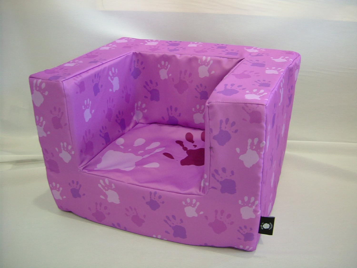 childrens chair,kids solid foam armchair"pink handprints ...