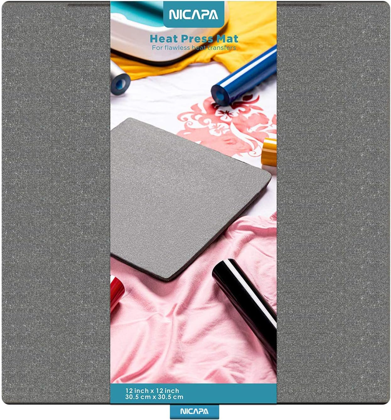 Nicapa Heat Press Mat for Cricut Easypress[12x12 inch] Cricket Craft