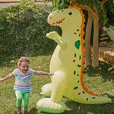 Float Joy Sprinkler for Kids Outdoor Play Water Sprinkler Inflatable 5.5ft Giant Dinosaur T-REX Great Gift for Kids and Adults Water Toy for Pool Party Decorations Summer Yard Party