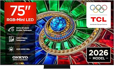 75RM7L RGB-Mini LED 75 Zoll Fernseher, 4K Smart TV, Google TV, HDR10+