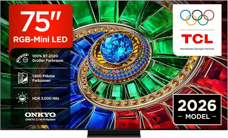 75RM7L RGB-Mini LED 75 Zoll Fernseher, 4K Smart TV, Google TV, HDR10+