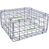 Danielson 24" Fold-Up Pacific Coast Crab Trap | Vinyl-Coated Steel Wire, Foldable, Easy Storage &amp; Transport | 4 Entrance Doors &amp; 2 Escape Rings | Blue