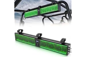 ILVGOLF Universal 33Inch ATV UTV Sound Bar for Golf Cart, Bluetooth Audio, 6 Speakers, USB Port, Multicolor Illumination, Bluetooth Sound Bar for Golf Cart/ATV/UTV/Marine for 1.75-2.25in Roll Bar