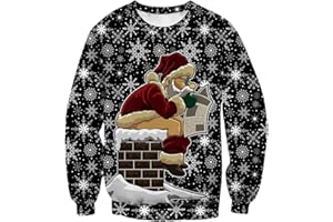 SEDEX Ugly Christmas Sweater Adult Men Women 2024 Funny Cute Merry Xmas Sweatshirts Crewneck Pullover Tops for Couples Ladies