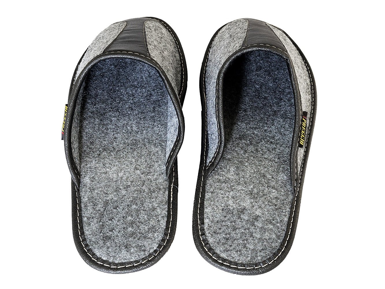 Filzpantoffeln Herren Filz Hausschuhe Filzlatschen Wärme Komfortschuhe Grau Handgemachte Qualität (44, Alfredo)