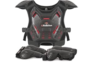 RIDBIKER Kids Dirt Bike Gear Motocross Chest Protector Motorcycle Protective Gear Armor Vest Knee Guards Elbow Pads Dirt Bike Riding Gear for Baby Biker ATV
