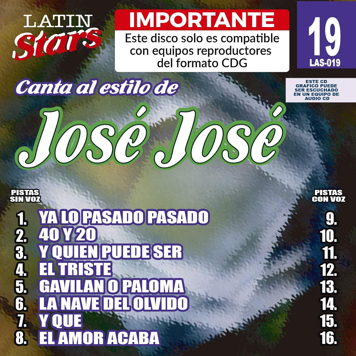 Latin Stars Jose Jose (Karaoke CDG) by Tropical Zone Prod