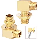 WEHOPE B-0230-K Brass Wall Mount Faucet Installation Kit Replacement for T&S B-0230 Style Faucet,Includes 2 Short Elbows,Lock Nuts, Washers,Nipples,Teflon Tape,2PCS