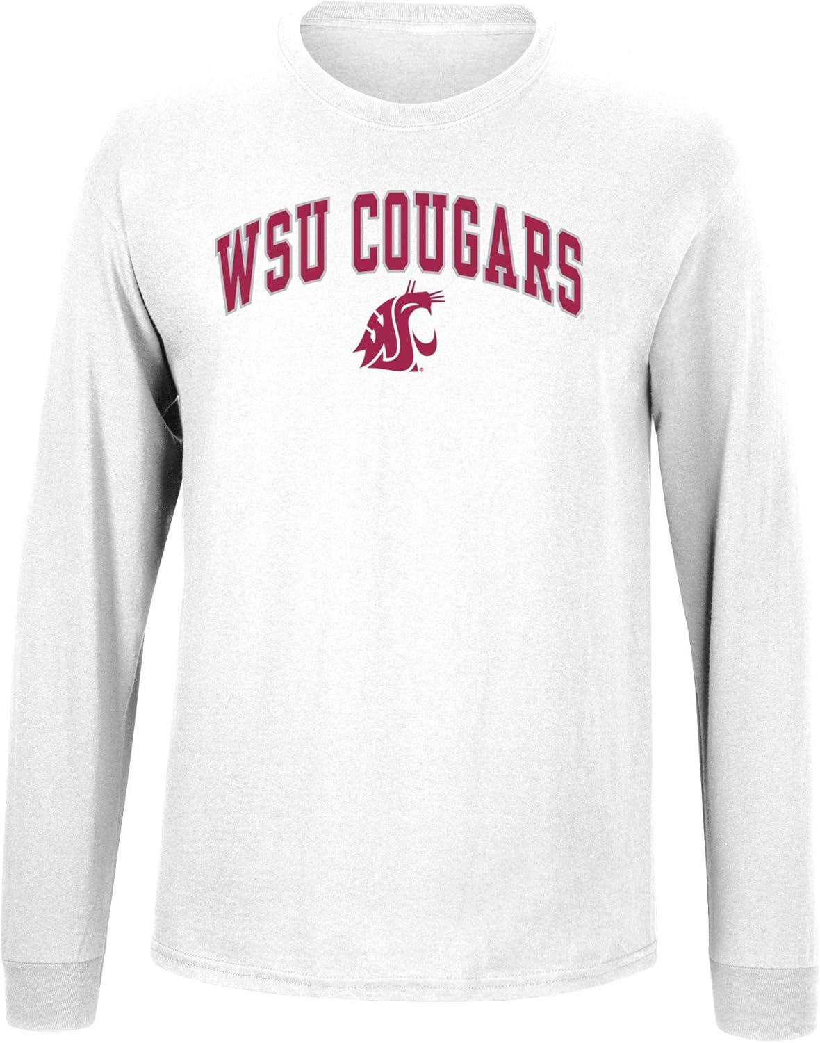Elite Fan Shop White Basic Long Sleeve College Arching T-Shirt : Clothing