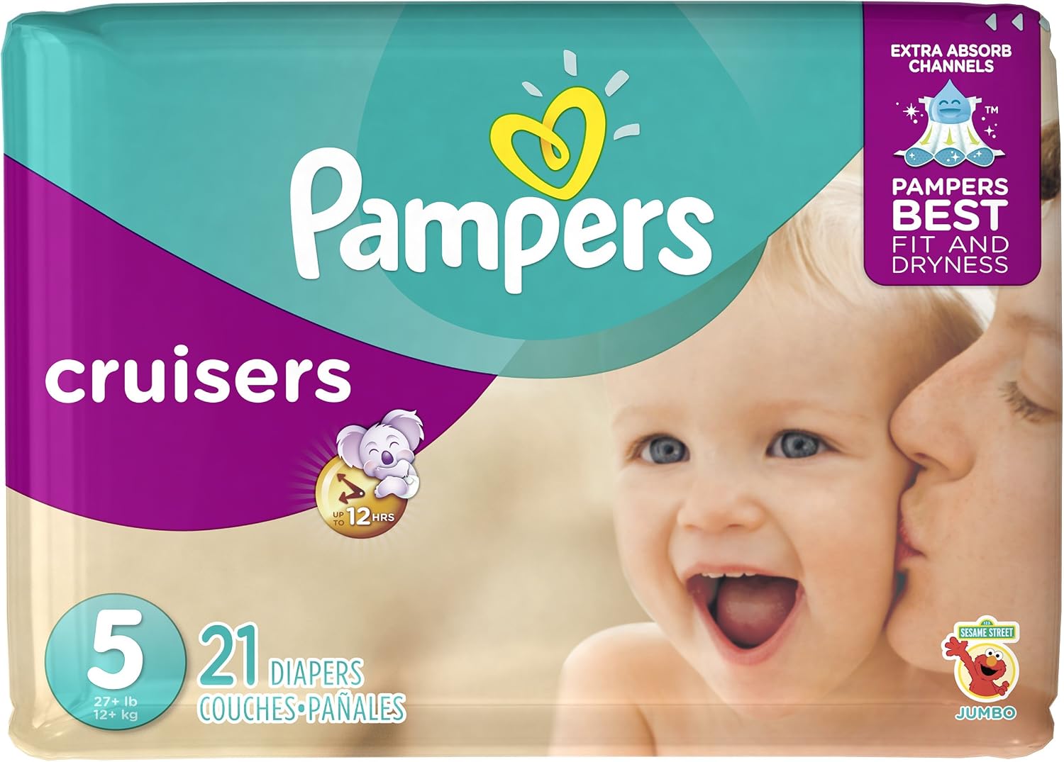 Pampers cruisers diapers size 5 - 21 ct (037000862604)