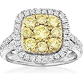 Ross-Simons 1.50 ct. t.w. Yellow and White Diamond Ring in 14kt 2-Tone Gold