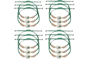 Lifovery 12Pcs Virgin Mary Bracelet，San judas tadeo Bracelet Handmade Virgen de guadalupe Medal Adjustable String Bracelets Religious Prayer Jewelry Gift For Women Men