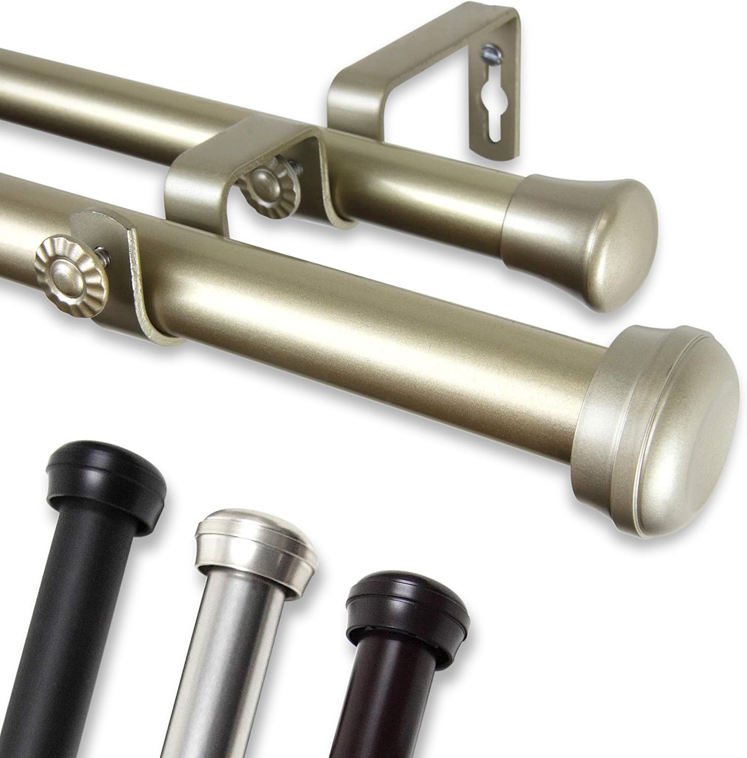 Amazon Com Rod Desyne 1 Rosen Double Curtain Rod 48 84 Inch