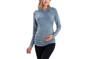 MOMOOD Women's Maternity Long Sleeve Shirt Top Pregnancy Fashionable Sweater
