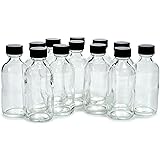 Vivaplex, 12, Clear, 2 oz Glass Bottles, with Lids
