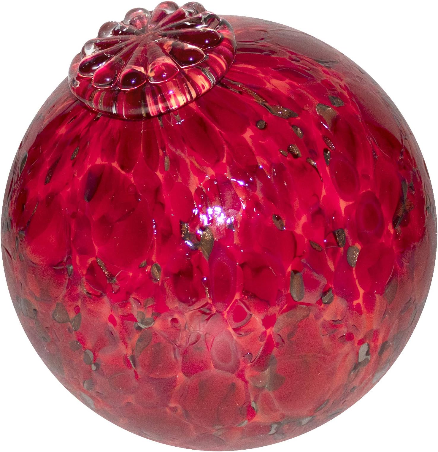 Totally Blown GlassworksPond Float. Handmade Blown Glass, Garden Gazing Ball, Table Centerpiece, Assorted sizes available. Home and Patio Decor. Artist Dehanna Jones. Seattle, WA. (Garnet Red)