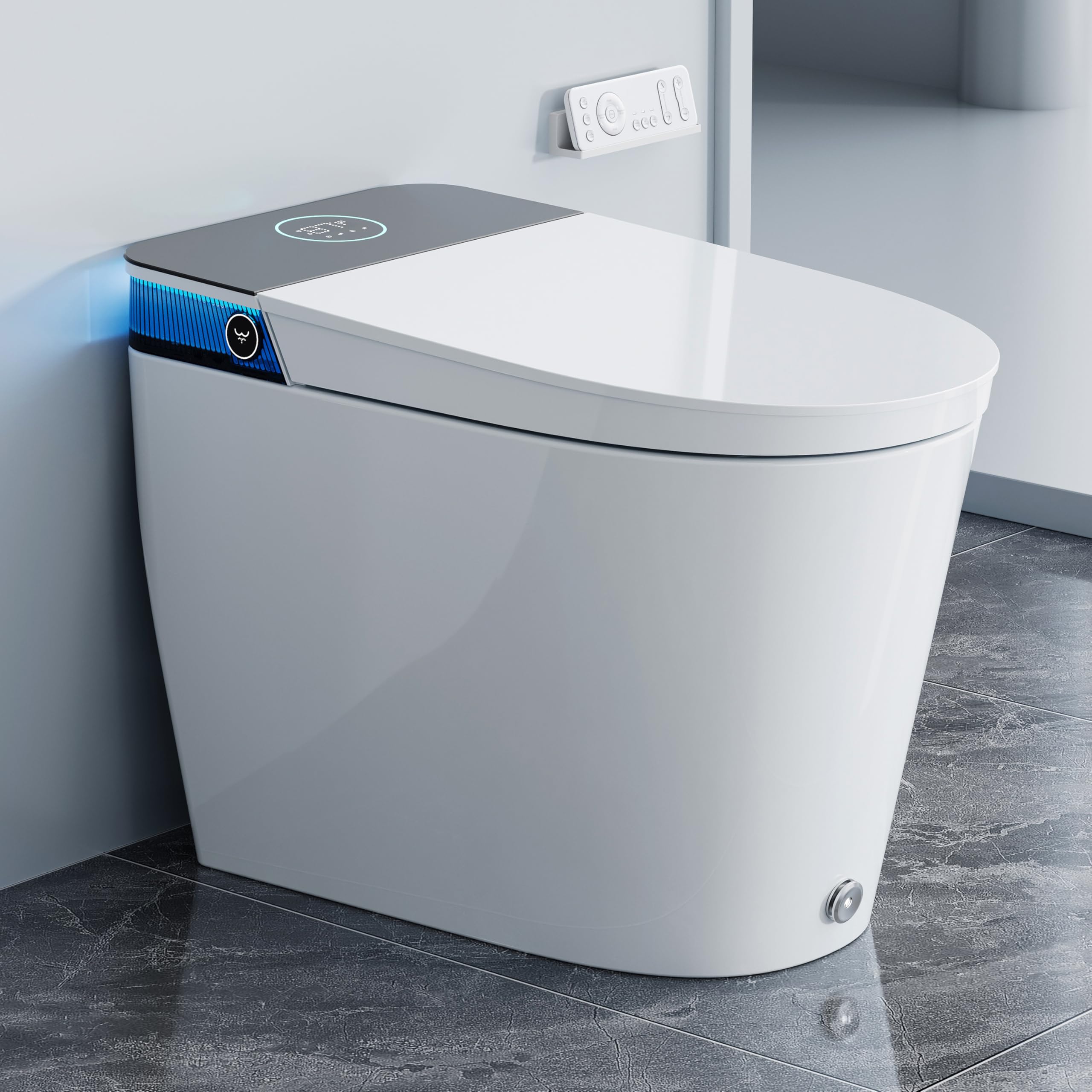Photo 1 of HOROW Artistic Bidet Toilet, Smart Toilet with ADA Chair Height, MAP 1000g Powerful Flush, Auto Open/Close Lid, Instant Warm Water, Elongated Heated Seat, Deodorization