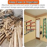Thanaddo 3-Level Heavy Duty Metal Wall Mount Lumber Wood Tool Box Storage Rack view 3