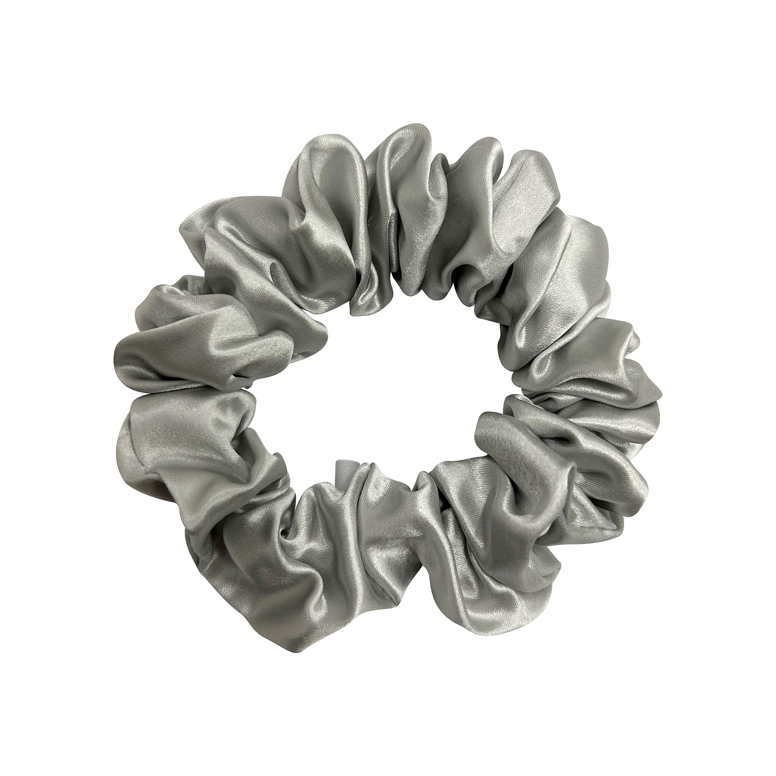 Jasmine Silk Pure Silk Charmeuse Scrunchie - Scrunchies For Hair (Grey) — image 1