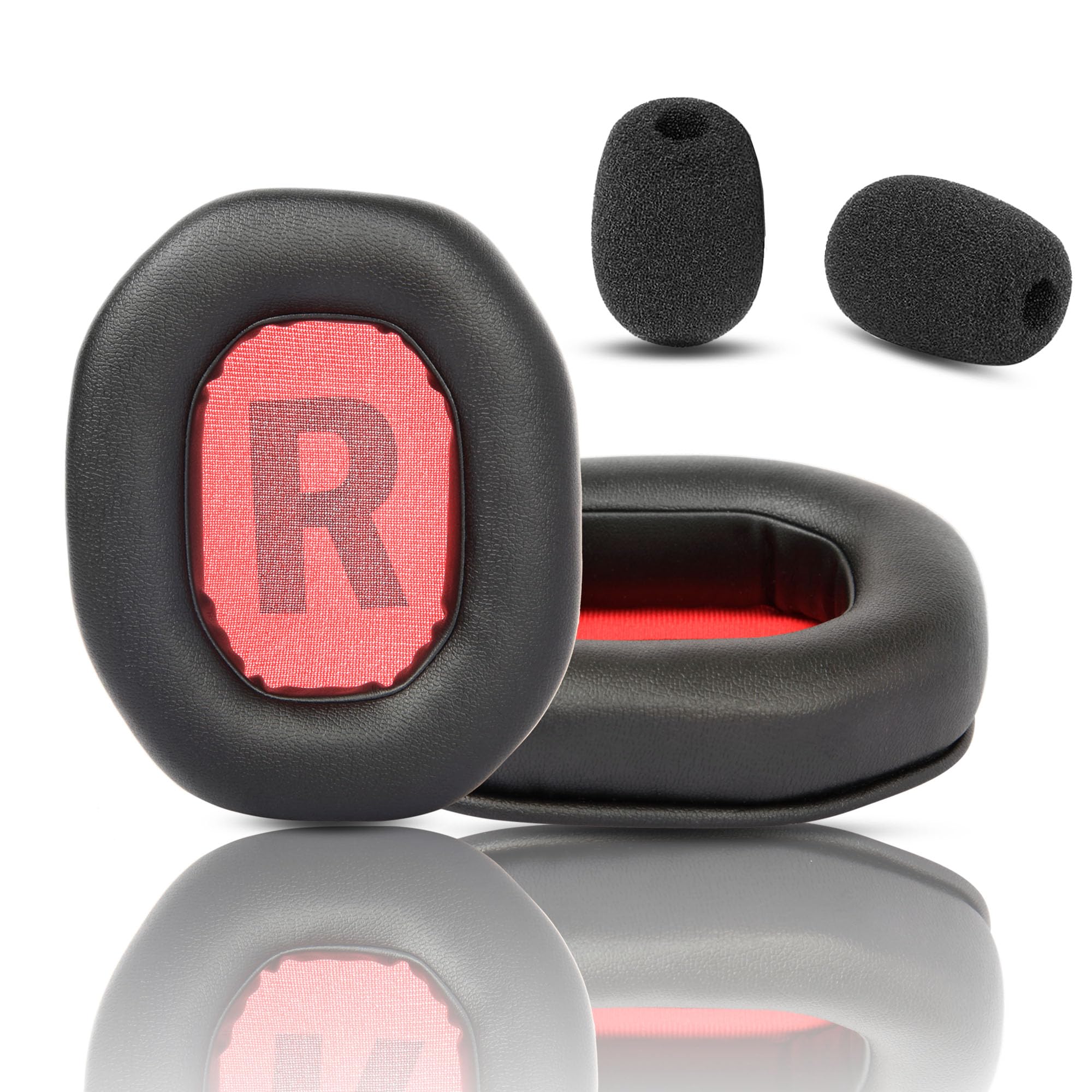 Cage Headset Earpads Compatible with Teufel Cage Gaming Headset Headphone(Protein Leather and Memory Foam ear cushions)